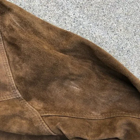 ROBERT COMSTOCK Endurance Leather Suede Jacket Men's LG Brown Long Sleeve Collar - Picture 12 of 12